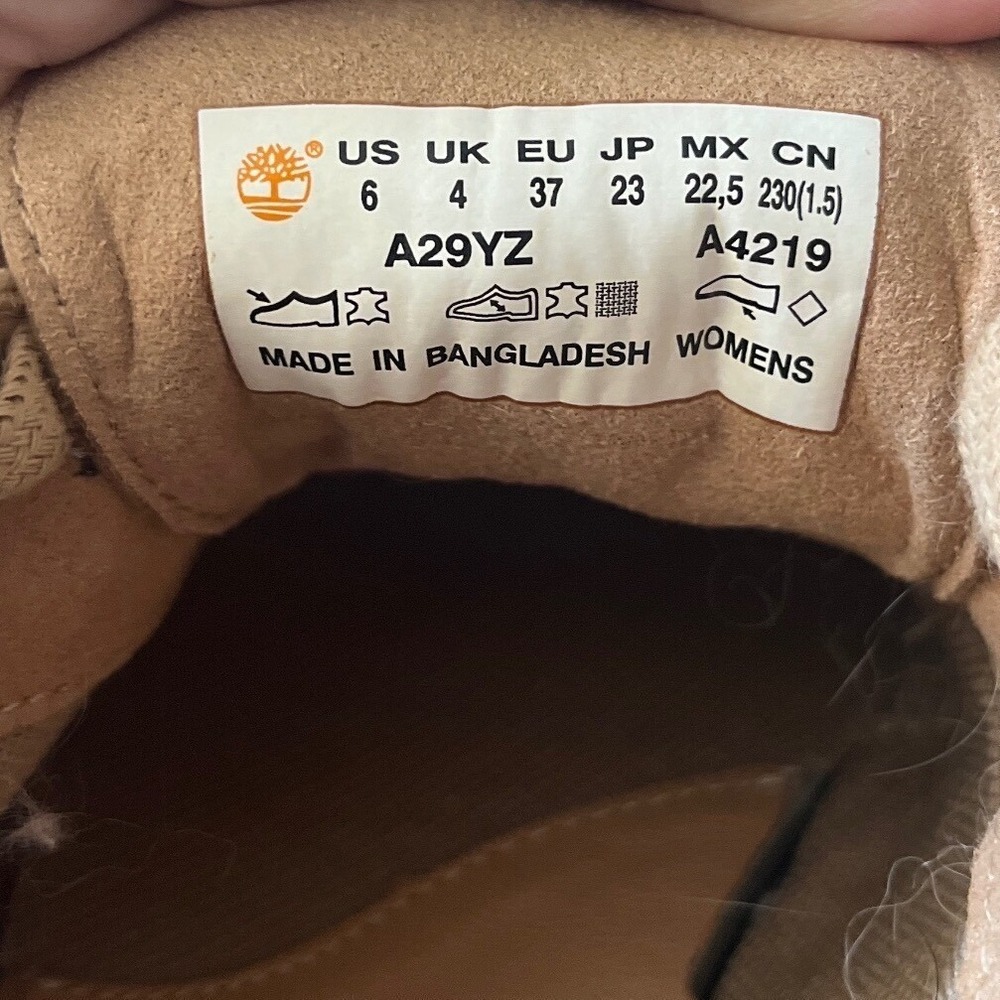 Timberland Oxford Platform Lug Sole Leather Shoes Womens Size 6 - Picture 7 of 8